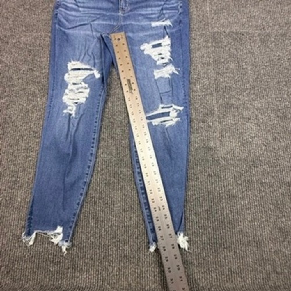 American Eagle Next Level Stretch Curvy High-Rise Jegging Ripped Jeans Size 18R - Picture 7 of 15